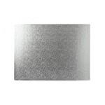 3mm Tortenplatte Rechteckig Silber, 40x30cm