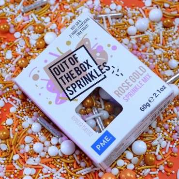 PME Out the Box Sugar Sprinkles Mix Rose Gold Cake Decor 60g PME-OTB15