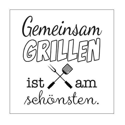 Ambiente Gemeinsam Grillen Servietten, 20 Stück