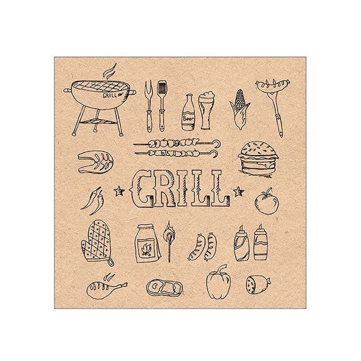 Ambiente Napkins Grill Recycled Kraft 20 Stk 33cm AMB-13316251