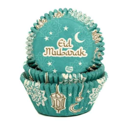 House of Marie Cupcake Cases Eid Mubarak, 50 pcs