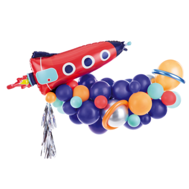 Partydeco Raketen Ballongirlande 76-teilig 154cm PD-GBN9