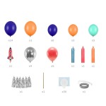 PartyDeco Ballongirlanden Set Rakete, 154cm