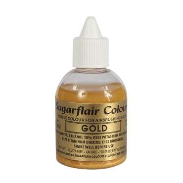 Sugarflair Edible colour for Airbursing food (titanium free) - GOLD