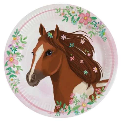 Amscan Beautiful Horses Plates, 8 pcs