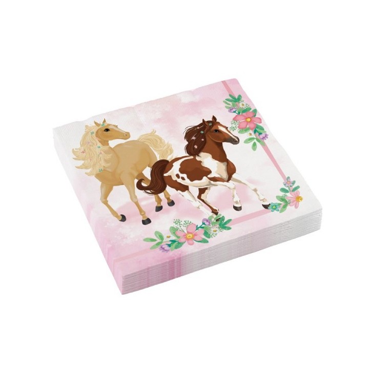 Horse Napkins - Amscan Beautiful Horses Paper Napkins - Horse Partyware