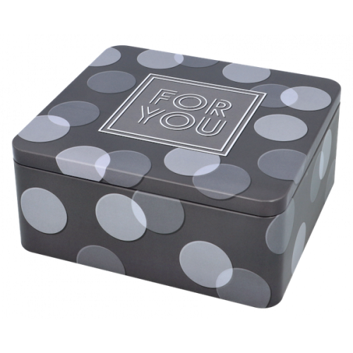 Birkmann Gray Tin Box For You, 21x19x9cm