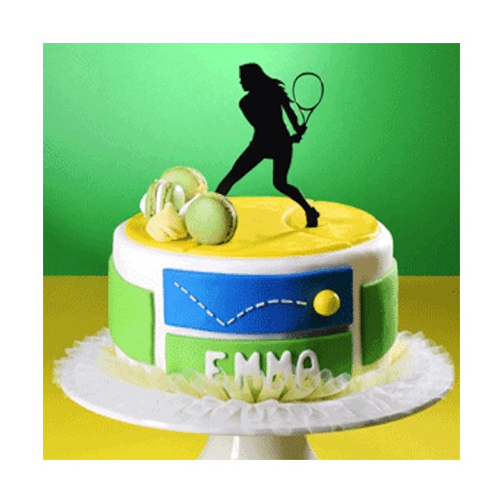 Modecor Cake Topper Tennis Player Woman Metal 12cm WM-M25291