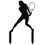 Modecor Cake Topper Tennis Player Woman, 12cm