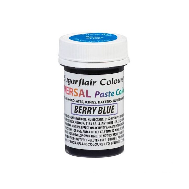 Sugarflair Universal Paste Color Berryblue 22g CS-A6601 - Koscher