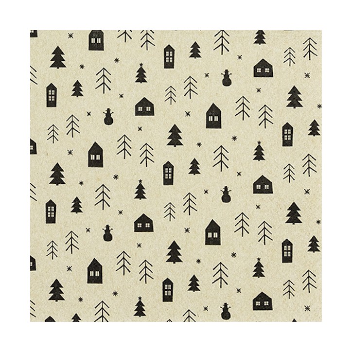 Home Fashion Paper Napkins Forest Cottage Brown Christmas 33cm FE-642104