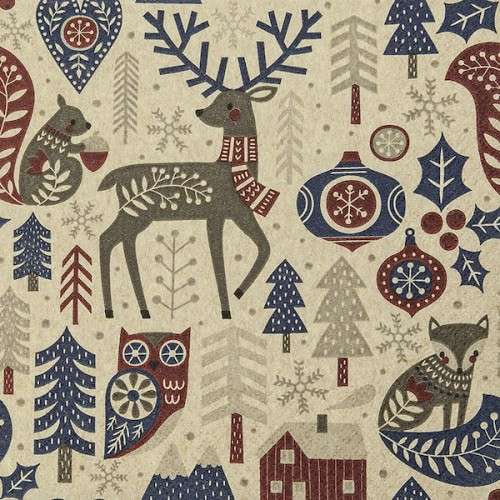 Home Fashion Napkins Scandi Pattern, 20 pcs