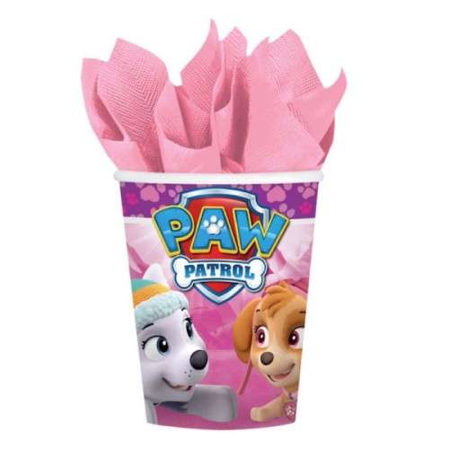 Amscan Paw Patrol Becher Pink, 8 Stück