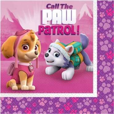 Paw Patrol Pink Paper Napkins 33cm SO-9902612