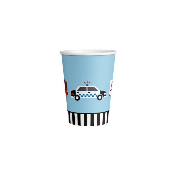 Amscan Paper Cups On the Road 250ml 8 Pieces SO-9906581