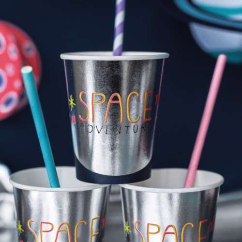 PartyDeco Space Party Cups, 6 pcs