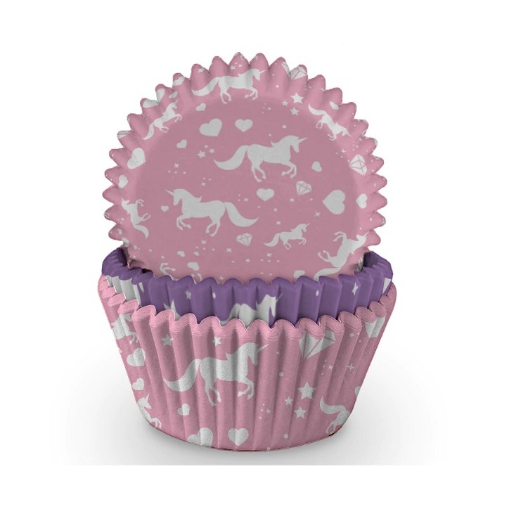 Einhorn Cupcake Förmchen Lila/Pink J137