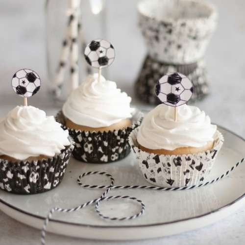 Städter Cupcake Papierförmchen Fussball, 50 Stück