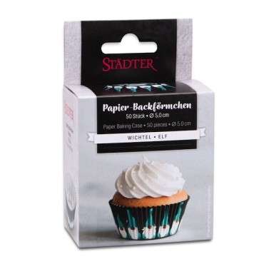 Städter Cupcake Papier-Backförmchen Wichtel Maxi 5cm ST-337558