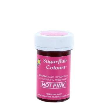 Glutenfreie Lebensmittelfarbe Hot Pink - Pastenfarbe Sugarflair Colours - Gelfarben essbar