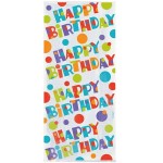 Unique Party Bubbly Happy Birthday Cello Bags, 20 pcs