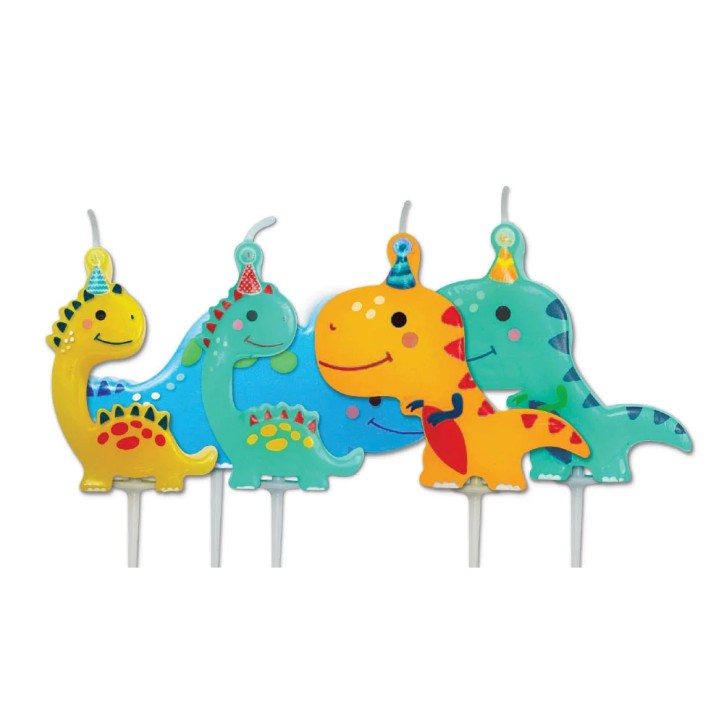 Anniversary House Birthday Candles Dinosaurs 5 Pcs AH-AHC223