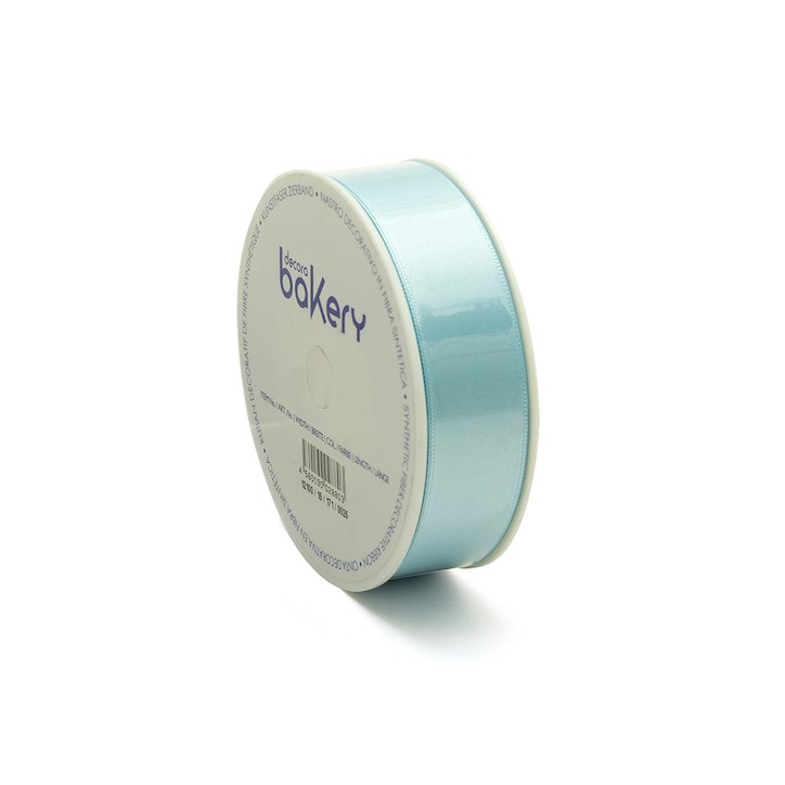 Decora Satinband-Rolle Hellblau Glänzend 25m 25mm DA-5314946