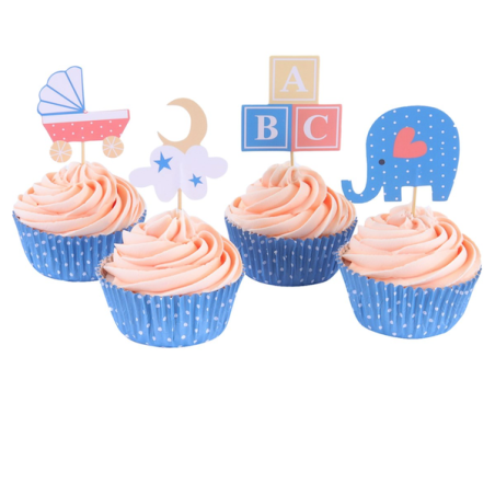 PME Cupcake Set New Baby Hellblau 24 Stück PME-CUT23