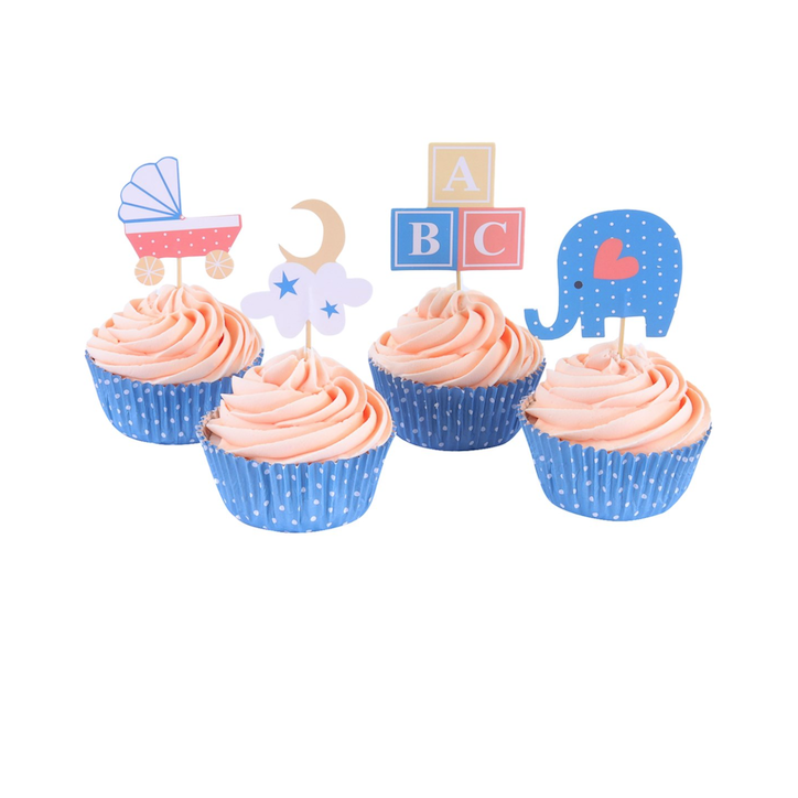 PME Cupcake Set New Baby Hellblau 24 Stück PME-CUT23