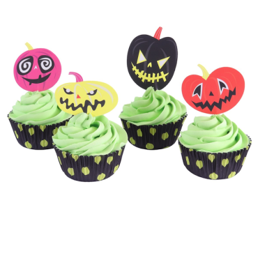 PME Cupcake Set Spooky Halloween Pumpkins 24 Stück PME-CUT26