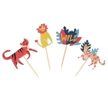 PME Cupcake Set Go Wild Safari Animals 24 Pieces PME-CUT20