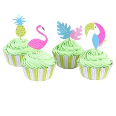 PME Cupcake Set Tropical Pineapple Flamingo 24 Pieces PME-CUT28