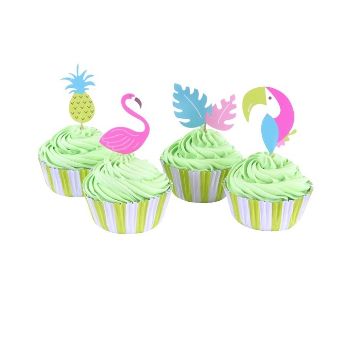 PME Cupcake Set Tropical Pineapple Flamingo 24 Pieces PME-CUT28