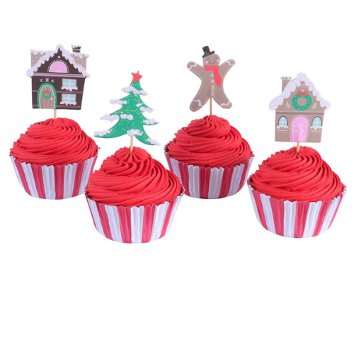 PME Cupcake Set Gingerbread Dorf, 24 Stück