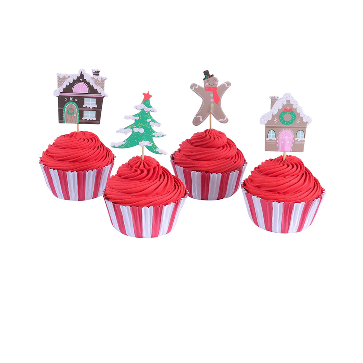 PME Cupcake Set Gingerbread Dorf Weihnachten 24 Pieces PME-CUT19