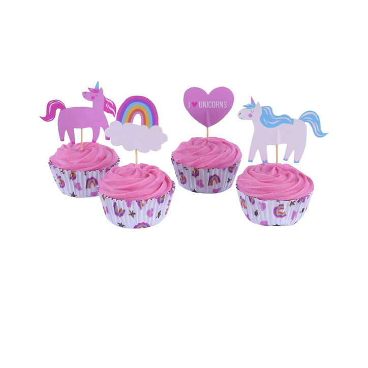 PME Cupcake Set I love Unicorns 24 Stk PME-CUT21