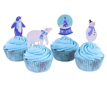 PME Cupcake Set Let it Snow 24 Pieces PME-CUT22