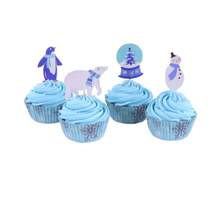 PME Cupcake Set Let it Snow 24 Pieces PME-CUT22