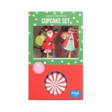 PME Cupcake Set Santa's Workshop 24 Pieces PME-CUT27