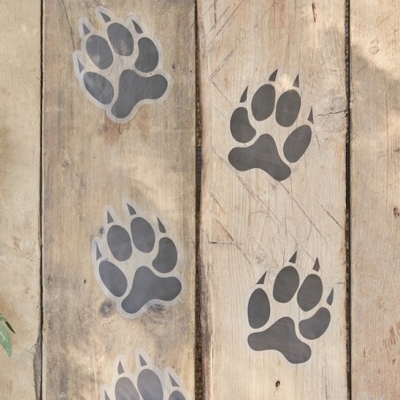 Ginger Ray Floor Stickers Wild Animal Pawprint 17x13.3cm GR-WILD-117