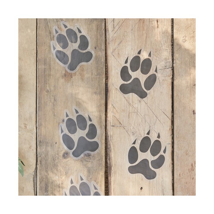 Ginger Ray Floor Stickers Wild Animal Pawprint 17x13.3cm GR-WILD-117