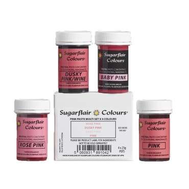 Pink Gelfarben Set A7702 Sugarflair Colours