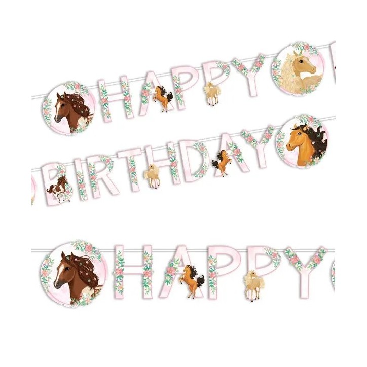 Beautiful Horses Happy Birthday Letter Banner, 1.40 Meter - Amscan 9909878