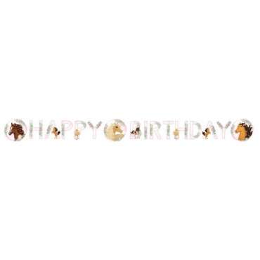 Beautiful Horses Happy Birthday Letter Banner, 1.40 Meter - Amscan 9909878