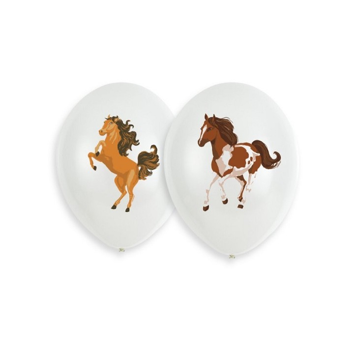 Pferde Luftballons - Partydekoration Pferde - Beautoful Horses Latexballons 6 Stück - Amscan 9909881