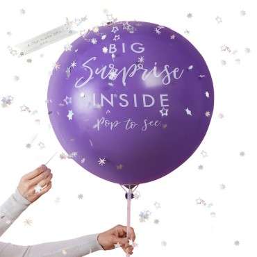 Ginger Ray Giant Balloon Gift Surprise Reveal Purple GR-SG-119