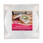 FunCakes Cake Box and 3mm Round Cake Board, 25x25x15cm