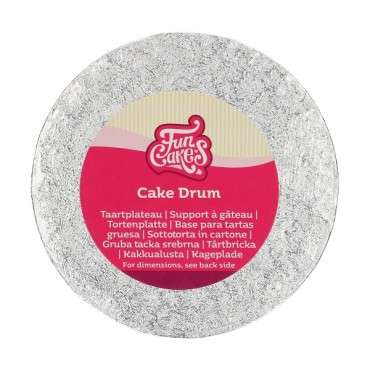 FunCakes Cake Drum Round Ø15 cm - Silver