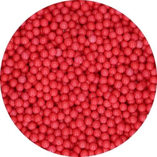 FunCakes 4mm Soft Zuckerperlen Rot, 60g