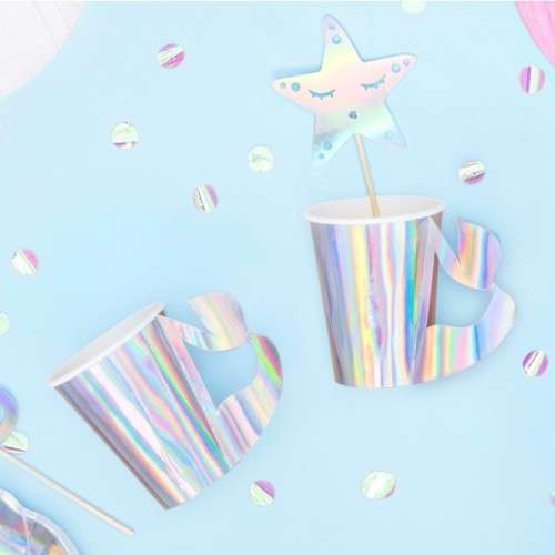 PartyDeco Mermaid Party Cups, 6 pcs